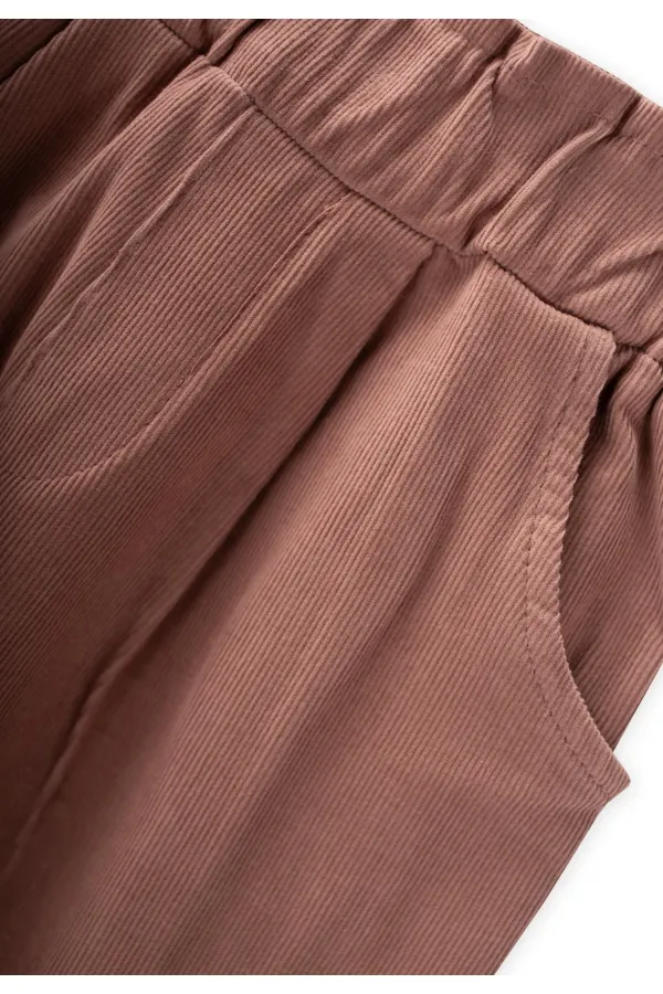 Velvet Trousers and T-Shirt Set, Ages 1-7, Ecru