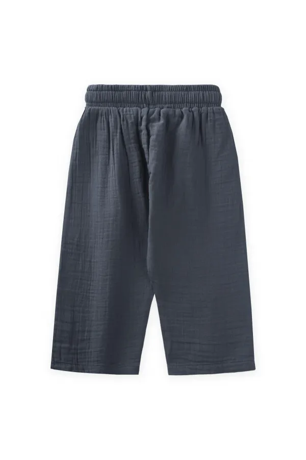 Pantalon en mousseline anthracite 1-10 ans