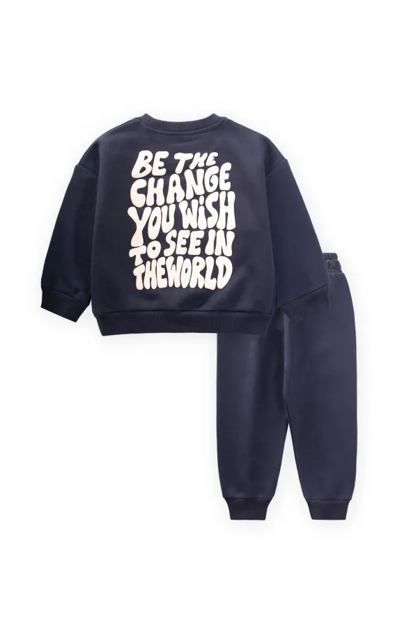 Sweatshirt set for 1-8 years old Navy Blue
