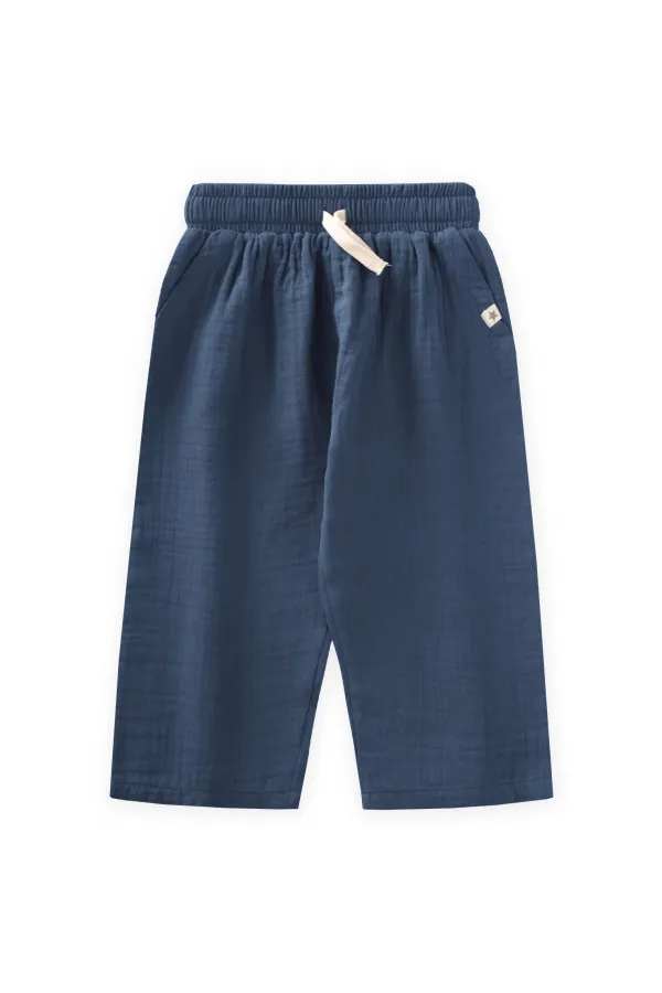 Müslin Pantolon 1-10 Yaş Lacivert