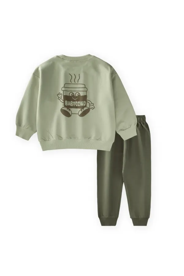 Ensemble chino imprimé Babyc 2-7 ans vert