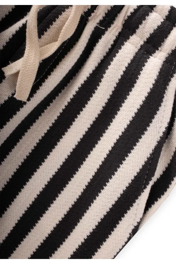 Çizgili Eşofman 3-12 Yaş Siyah