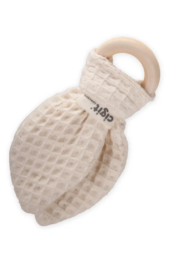 Anneau de dentition en bois Pike beige