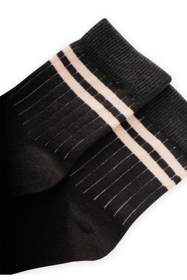 Raw Striped Socket 3-8 Years Black