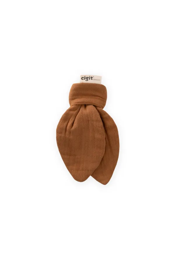 Wooden Muslin Fabric Teether Coffee