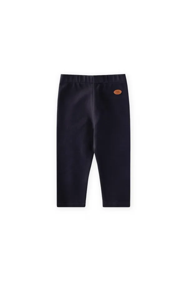 Basic Fleece Leggings, Ages 1-8, Navy Blue