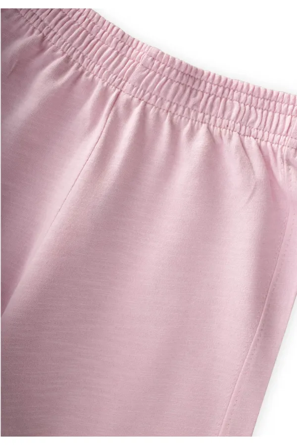 Wide-Leg Trousers, Ages 4-12, Powder Pink