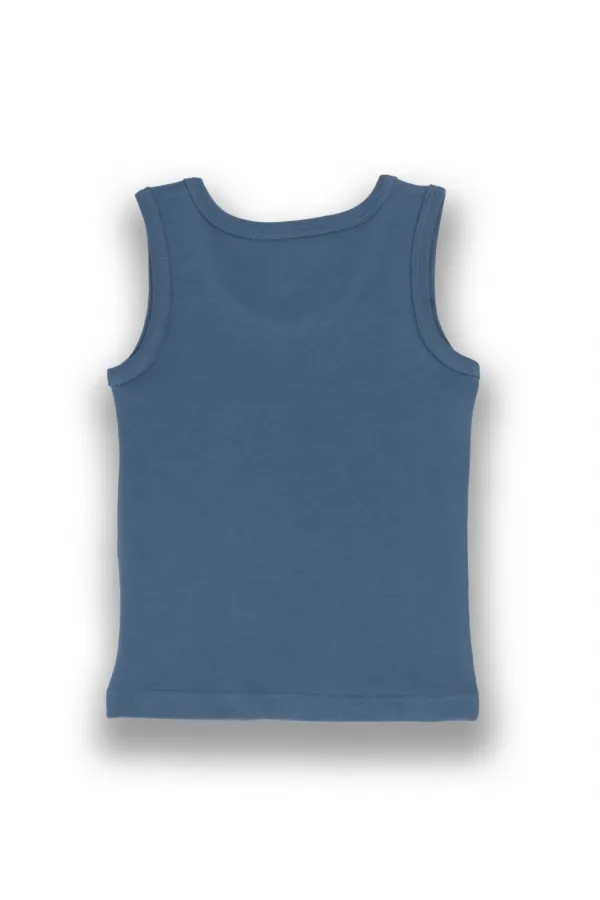 Üçlü Erkek Atlet Set 2-9 yaş İndigo Mavi