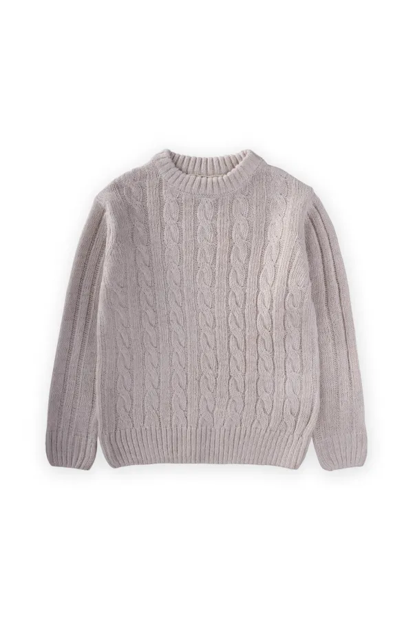 Pull en maille pour cheveux, 1-8 ans, pierre