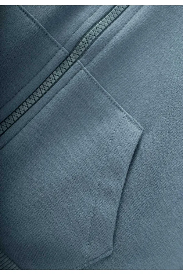 Kapşonlu Fermuarlı Hırka 1-14 Yaş Mint Yeşili