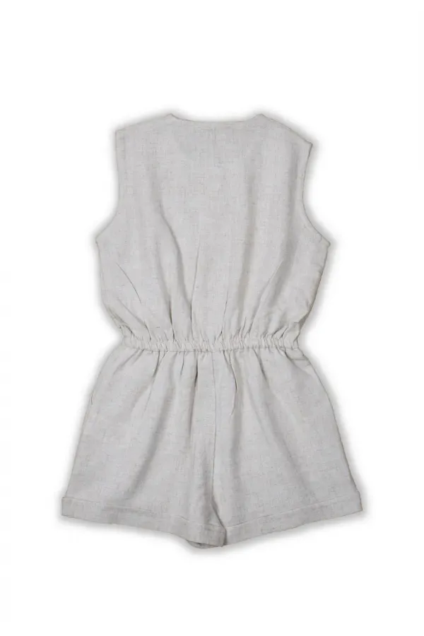 Sarh Linen Sleeveless Jumpsuit 2-6 Natural