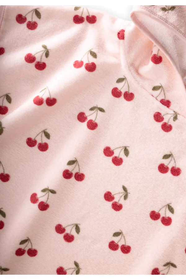 Towel Poncho Standard Cherry Pattern Towel Poncho Standard Cherry Pattern