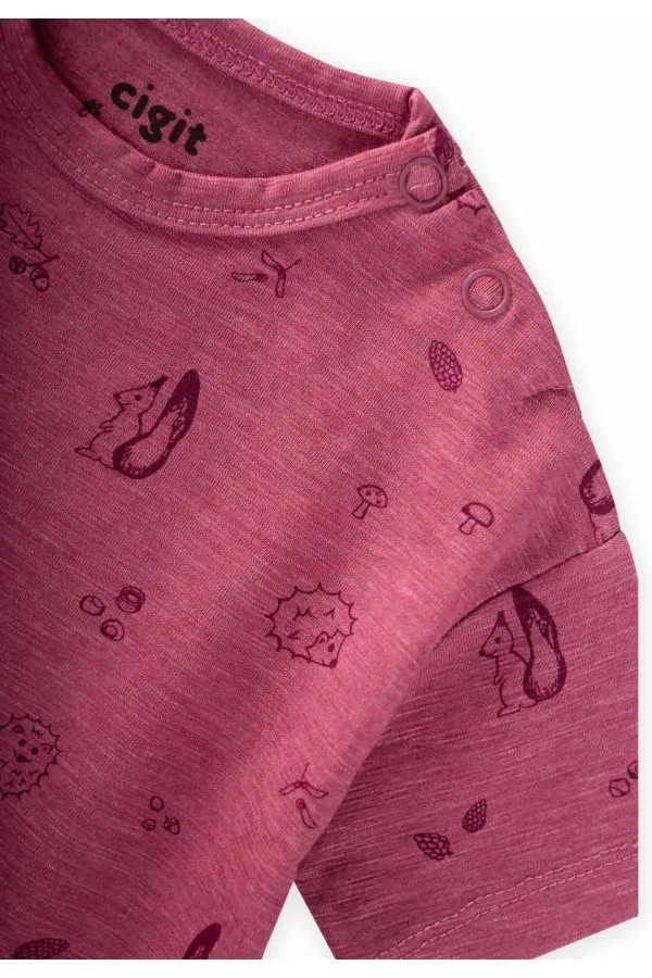 Leggings and T-Shirt Set, 0-3 Years, Plum