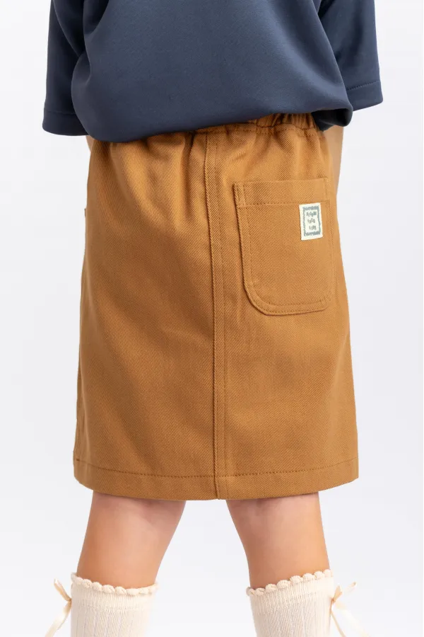 Gabardin Etek 2-7 Yaş Taba