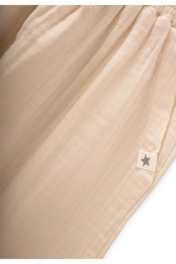 Pantalon en mousseline beige 1-10 ans