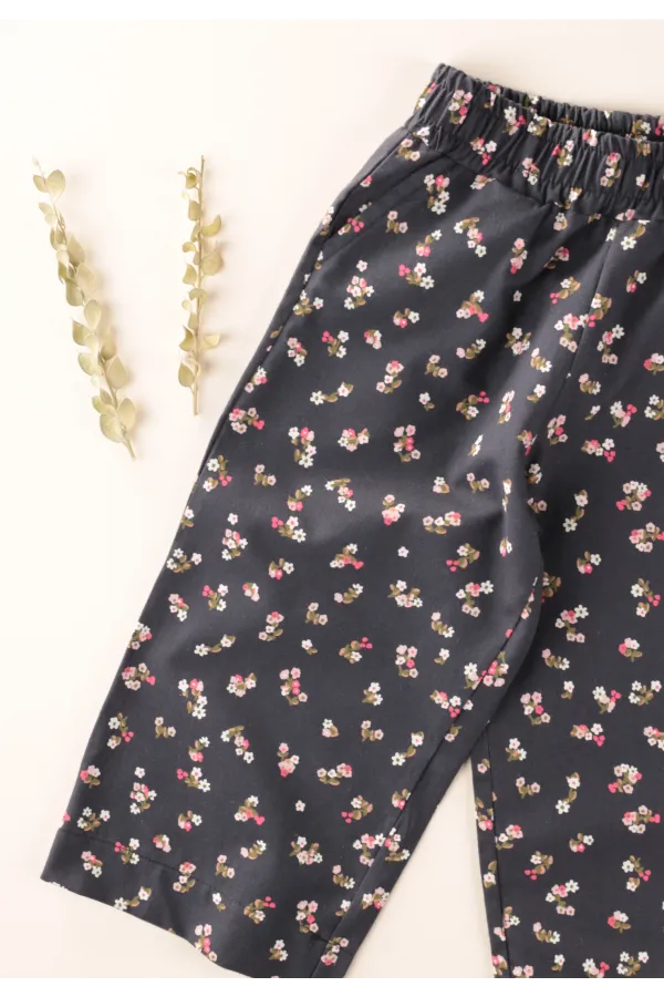 Pantalon tissé à motifs anthracite 2-8 ans