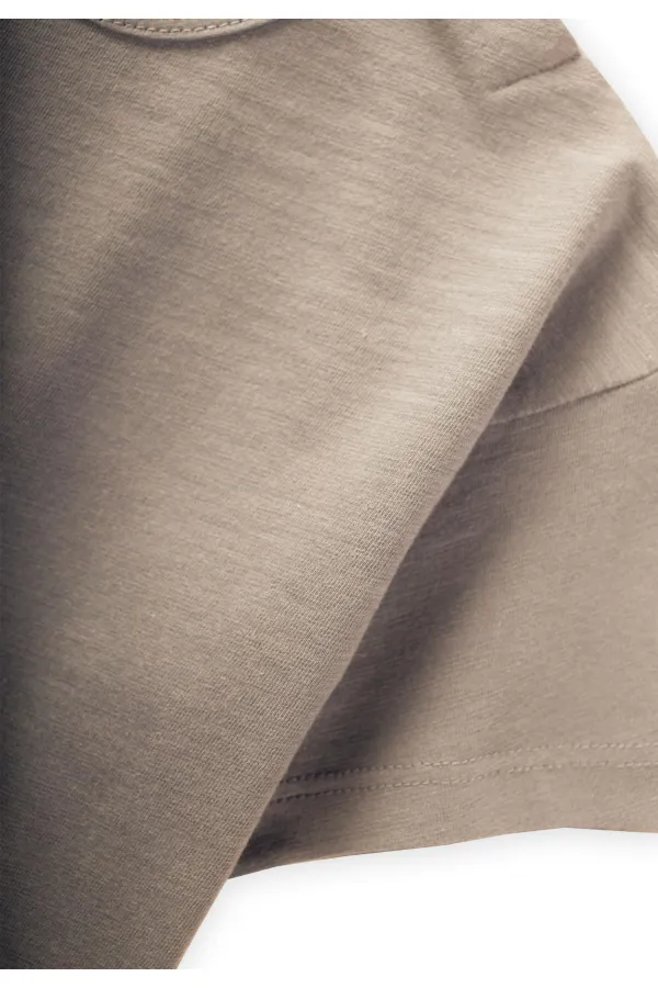 Basic Bebe T-Shırt 0-3 Yaş Bej