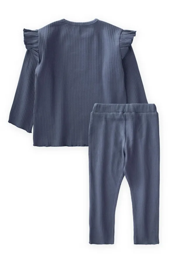 Ensemble de saison pour fille avec étiquette, 1-10 ans, bleu marine