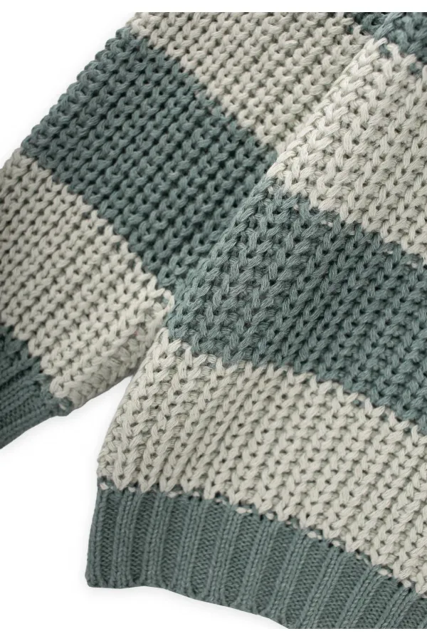 Pull rayé Thessaloniki, 2-8 ans, vert kaki