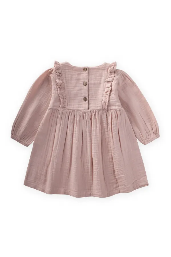 Elbise 1-10 Yaş Pudra Pembe