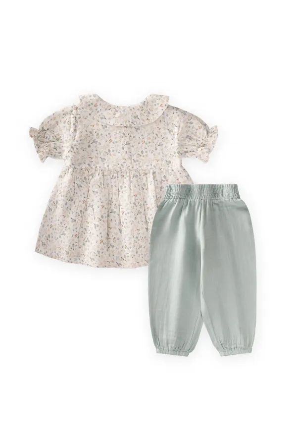 Muslin Trousers Set, Ages 1-8, Ecru