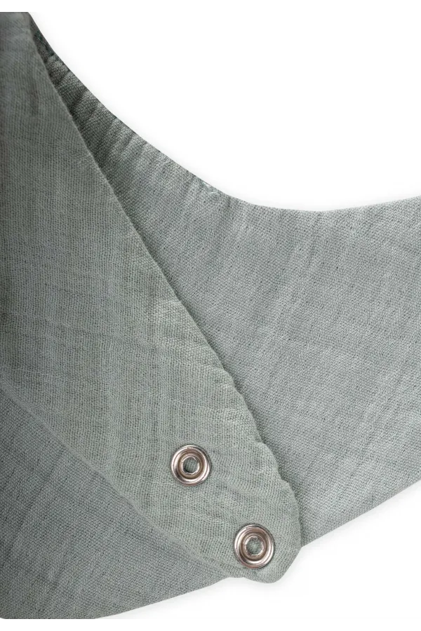 Triangle Back-Tie Muslin Baby Bib, Mint Green