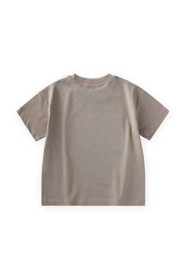 T-shirt à appliqué « Un jour à la fois », 2-10 ans, taille S, couleur vison