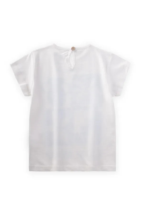 Calm Mood Printed T-Shirt 3-8 Years Old Off White