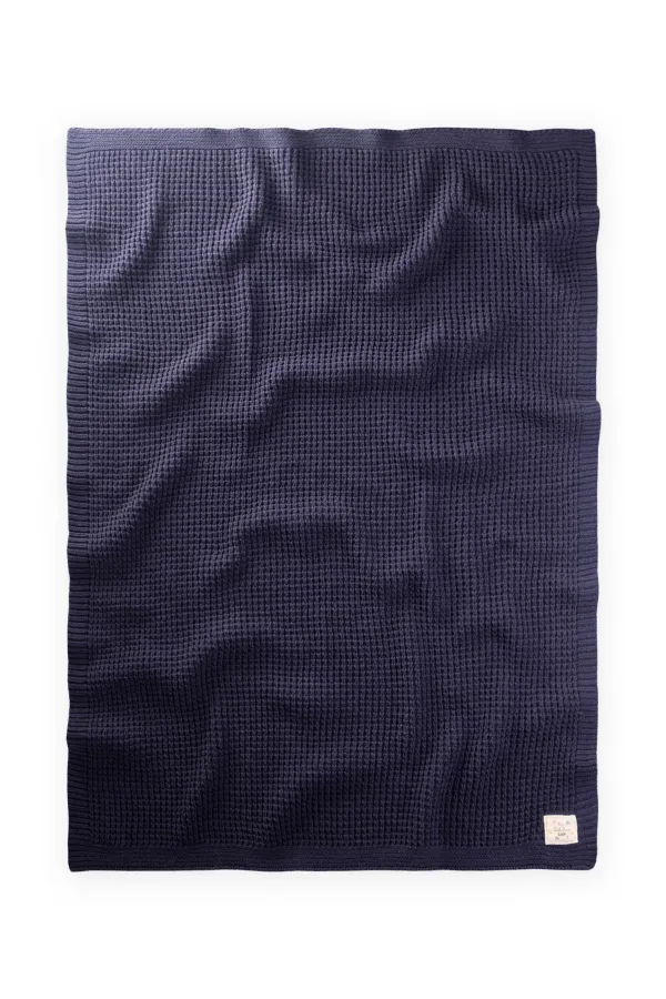 Selanik Knitted Blanket 80X100 (+/- 5 Cm) Indigo Blue