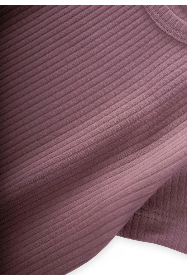 T-shirt côtelé basique 1-5 ans Lilas