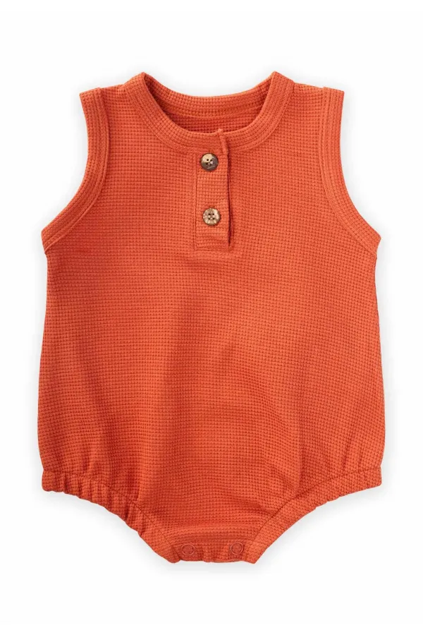 Waffle Patlı Zıbın 0-3 Yaş Kiremit