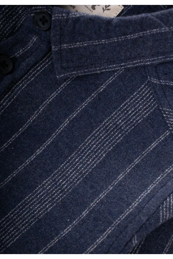 Çizgili Mevsimlik Oduncu Gömlek 2-10 Yaş Lacivert