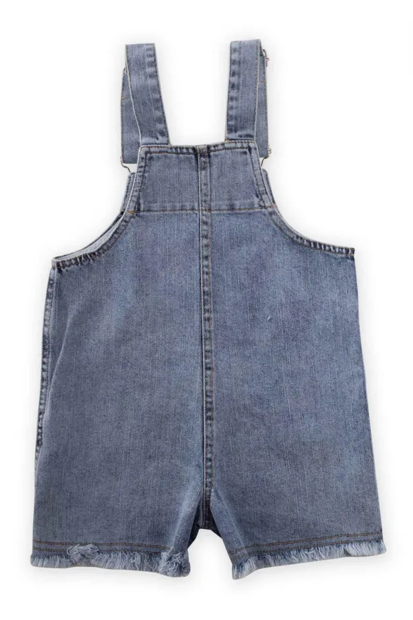 Jupe en jean à ourlet mohair, 2-7 ans, bleue