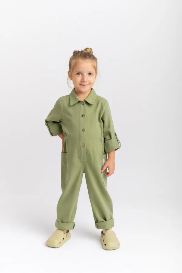 Gabardin Tulum 2-7 Yaş Olive
