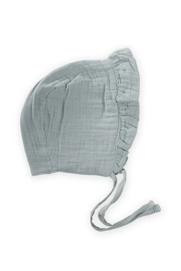 Chapeau bébé musulman à volants et à nouer, 0-2 ans, vert menthe