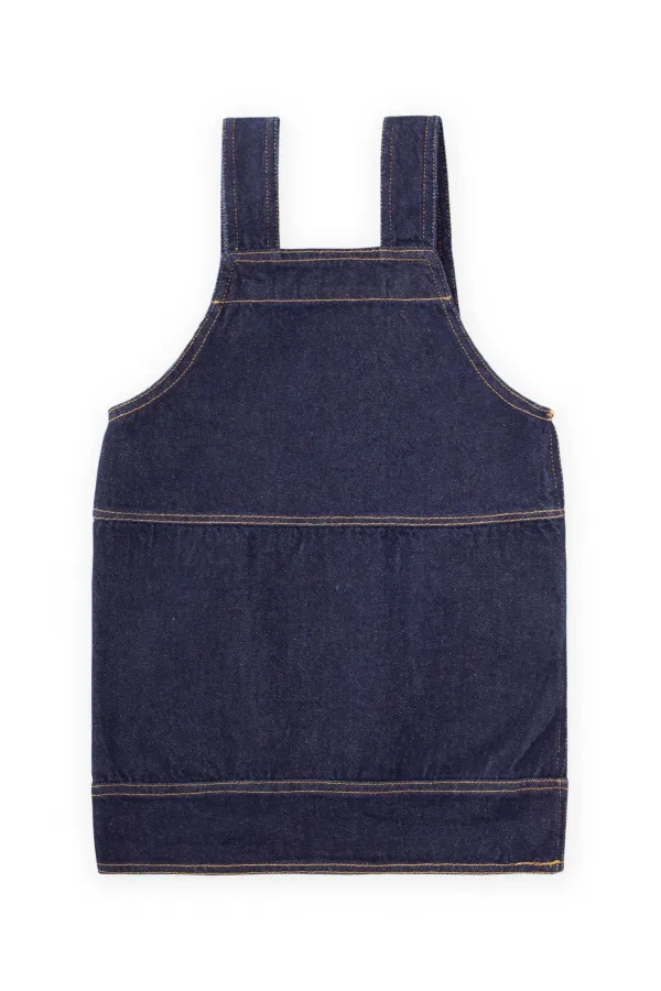 Gilet en jean bleu avec poches latérales pour enfant de 2 à 7 ans