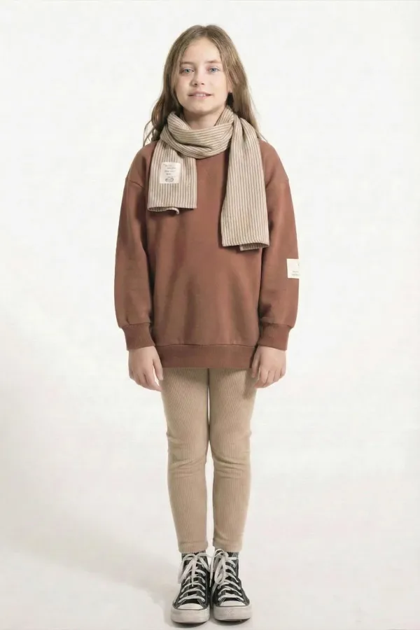 Sweatshirt Takım 2-10 Yaş A Kahve