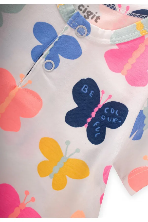 Desenli Tulum 0-3 Yaş Kelebek Desen