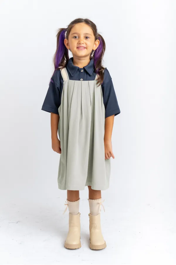 Pileli Tencel Jile 2-7 Yaş Mint Yeşili