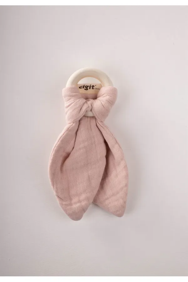 Wooden Muslin Fabric Teether Powder