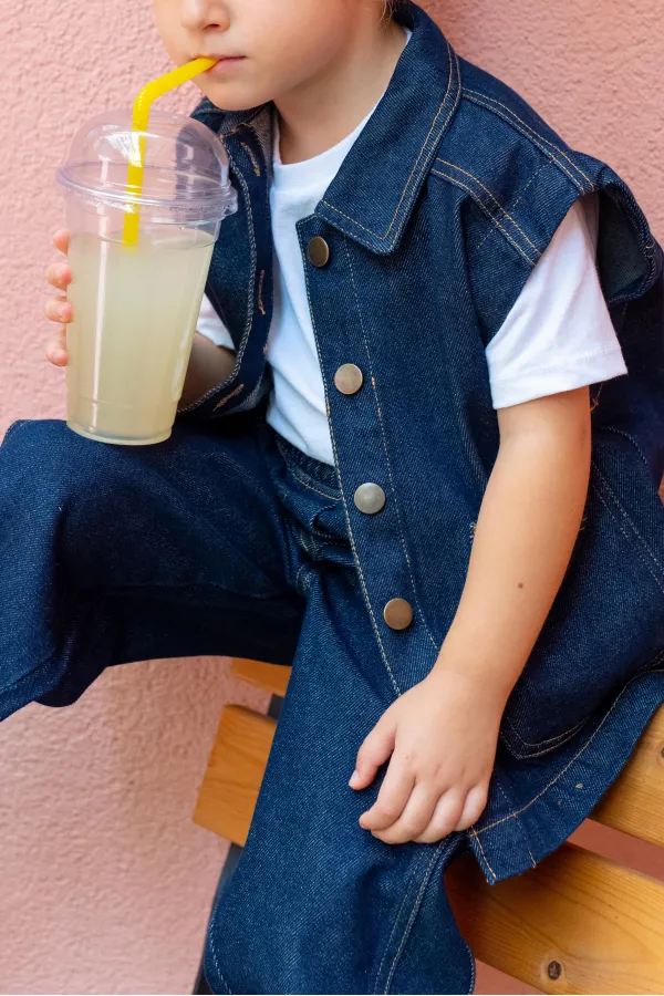 Kot Yelek 2-7 Yaş Mavi