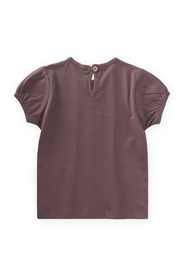 Lace Striped Blouse for 1-5 Year Olds Plum