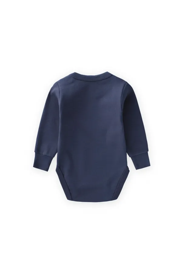 Grenouillère pour bébé de 0 à 2 ans, bleu marine.