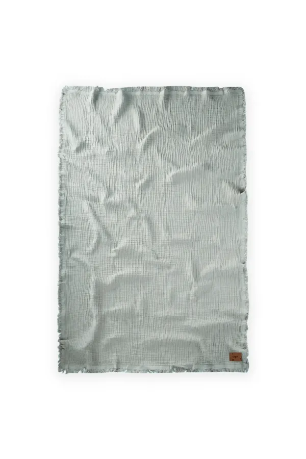 Müslin Dört Kat Yatak Örtüsü 200X220 Cm Mint Yeşili