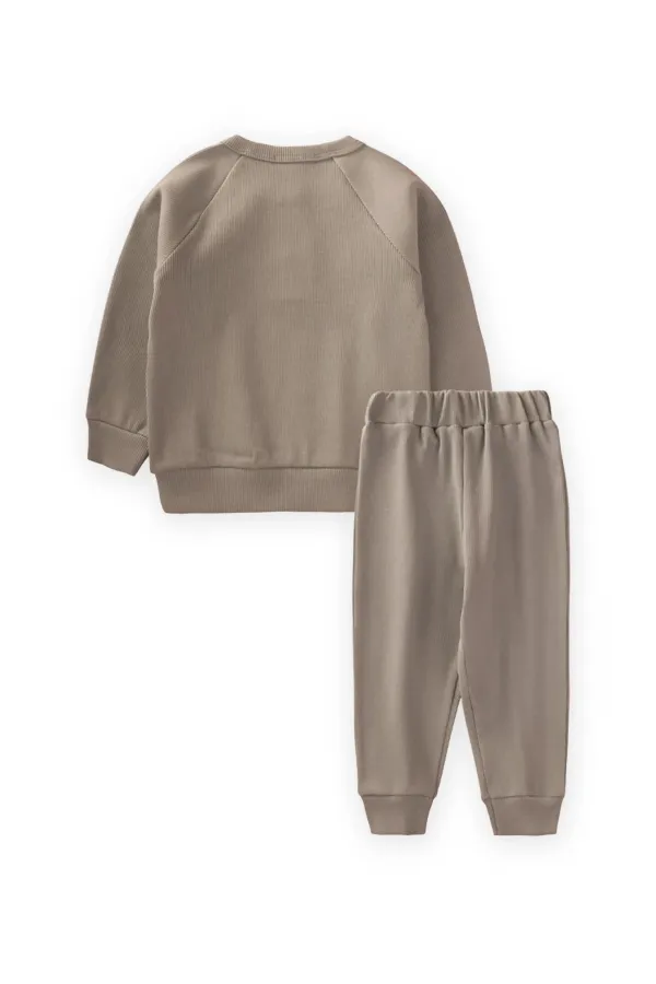 Costume basique garçon à manches raglan, taille S, couleur vison