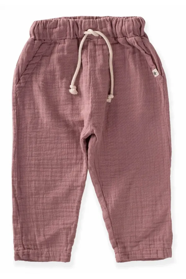 Pantalons en mousseline pour enfants de 1 à 10 ans, couleur cuivre