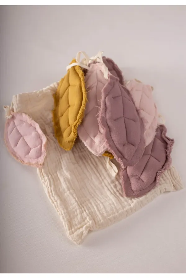 Ceviz Yaprağı Müslin Sıralı Çocuk Odası Flama Pudra