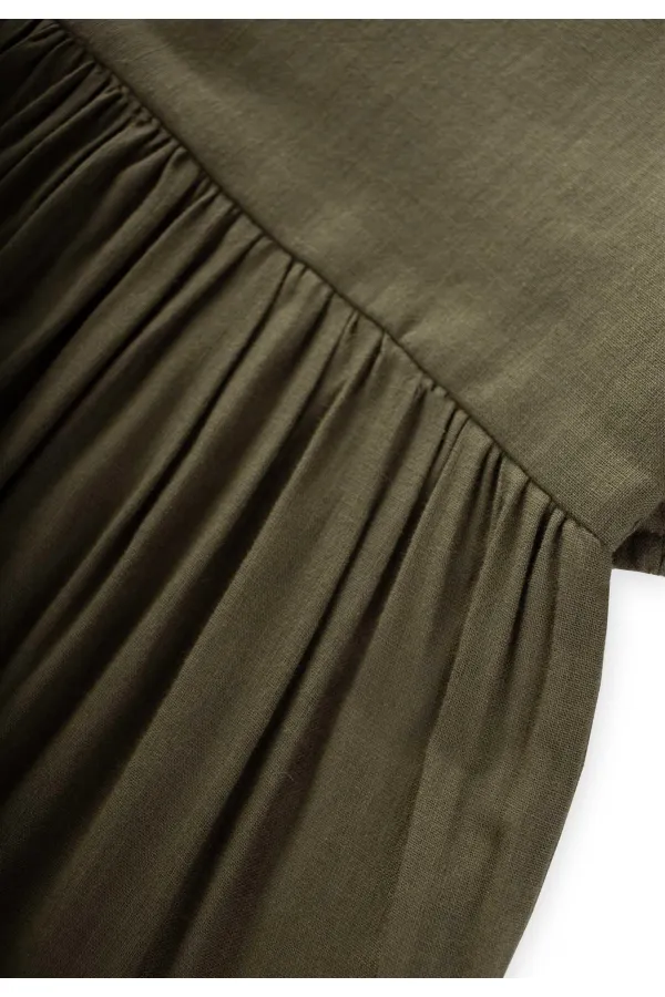 Robe à flammes kaki vert pour enfants de 2 à 7 ans