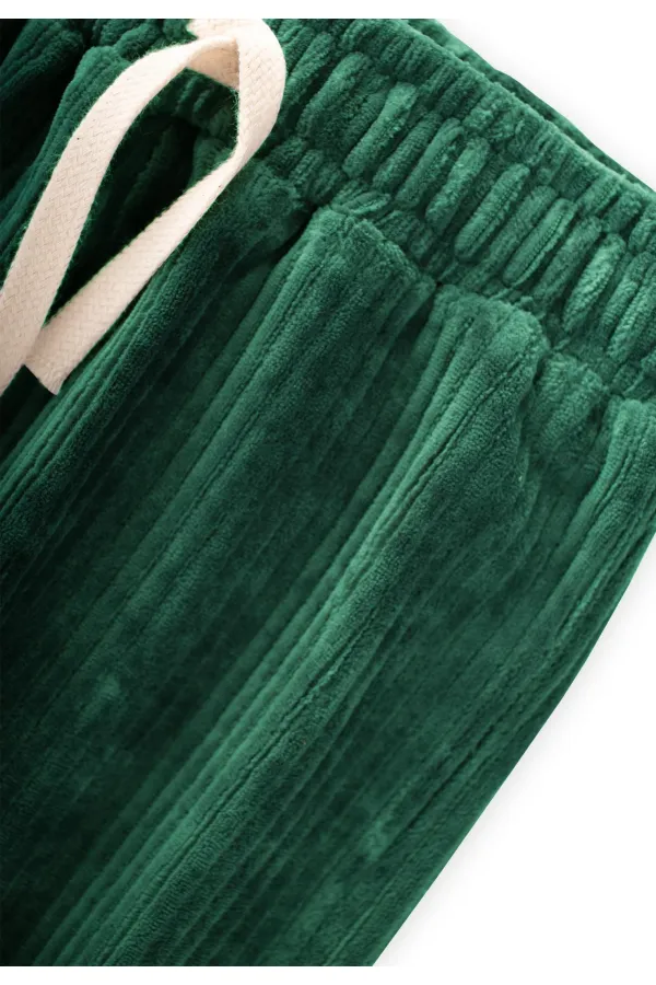 Pantalon de jogging en velours côtelé vert, 1-10 ans
