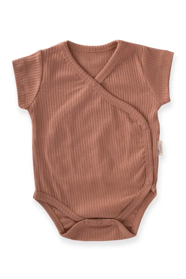 Double Breasted Corduroy Bodysuit 0-6 Months Brown